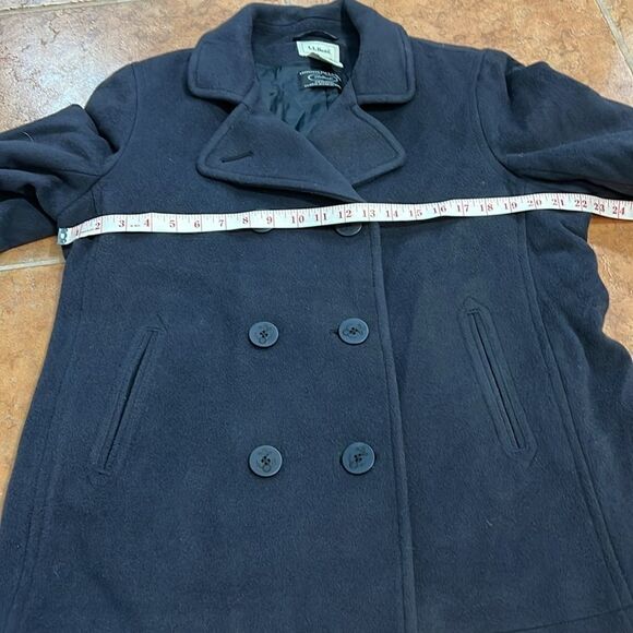 NWOT LL Bean Bellandi Italy Wool Double Breasted Peacoat Thinsulate Size 16p - Picture 15 of 16